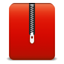 Zipped Red Icon 128x128 png